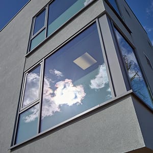 Window exterior in a building