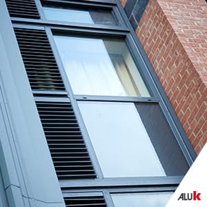 Close up of a window facade of a building 