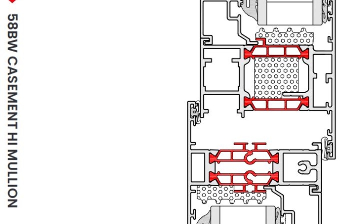 58BW Casement HI Mullion