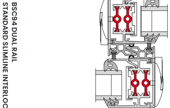 BSC94 LS Double Track Slim Interlock